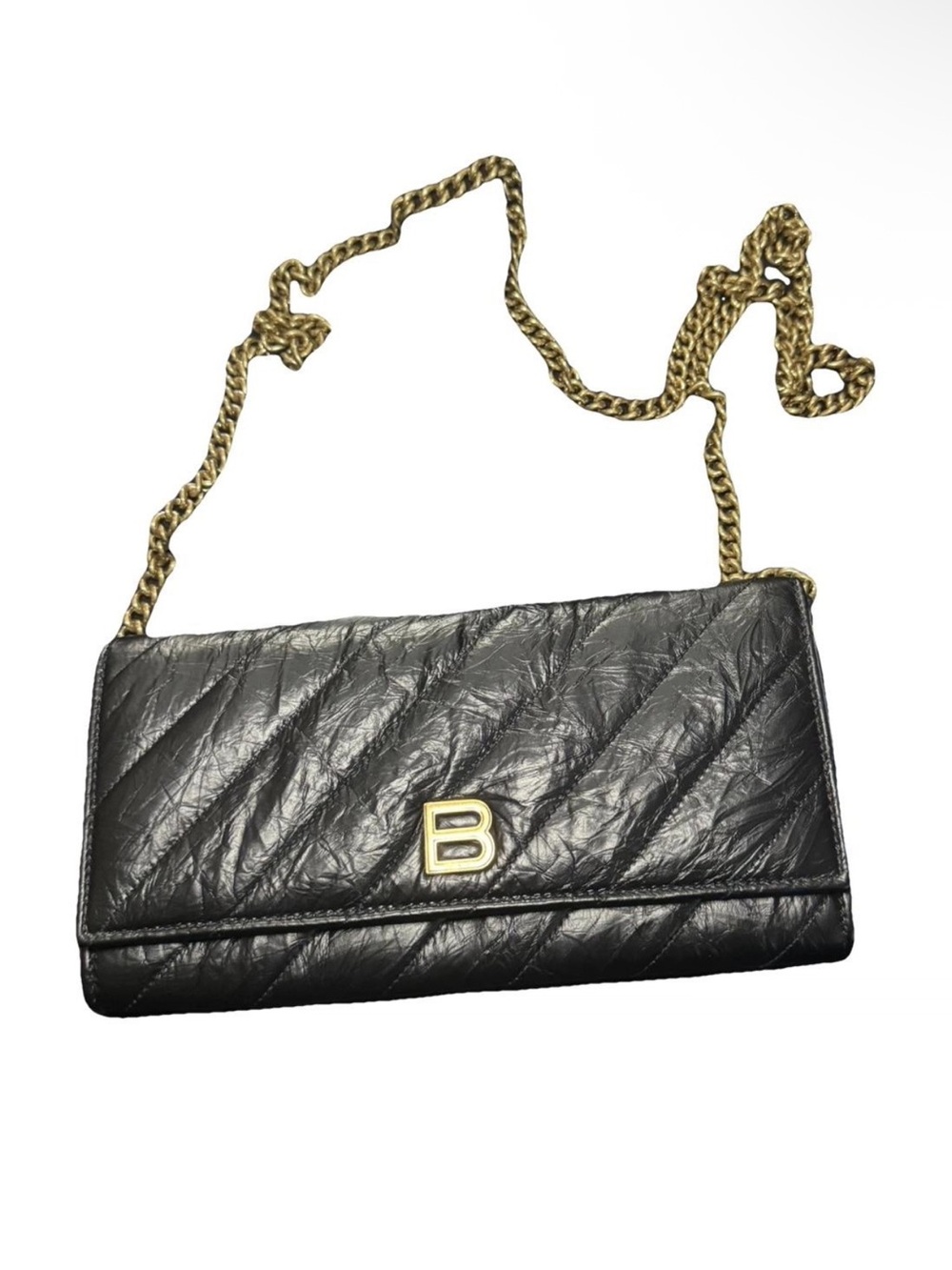 Balenciaga Crush Leather Handbag